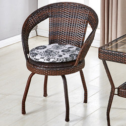 Rattan Chair, Single Chair for the Elderly, Reclining Chair, Backrest Chair, Bedroom Simple Leisure Chair, Rotatable Wrought Iron Woven Plastic Chair