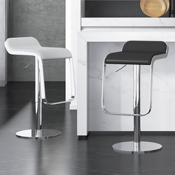 Bar Stool for Home Use, High Stool, Light Luxury Stainless Steel Bar Chair, Swivel Stool, Adjustable Height, Cashier Counter Chair, Front Desk Bar Stool