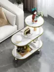 bàn trà sữa ngồi bệt Bàn bên di chuyển được bàn cà phê nhỏ nhà đơn giản Bắc Âu ghế sofa phòng khách bên tủ có bánh xe đẩy nhiều lớp có giá để đồ bàn trà gỗ tự nhiên cao cấp bàn trà sắt Bàn trà