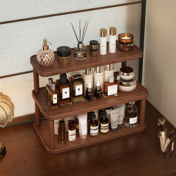 Medieval-Style Desktop Cosmetics Storage Box, Dressing Table, Multi-Layer Skin Care Product Storage Rack, Lipstick and Perfume Organizer Shelf