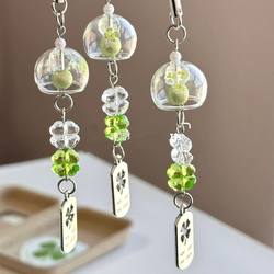 Creative Jellyfish Hemisphere-Shaped Lucky Four-Leaf Clover Style Wind Chime Ornament Hanging Decoration Wind Chime Pendant