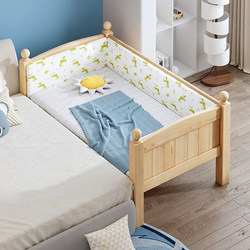 Solid Wood Children's Bed with Guardrails 2024 New Model Spliced Large Bed Baby Single Bed Side Bed Small Bed Magic Baby Bed