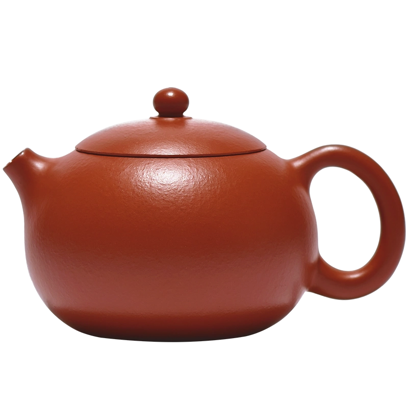 紫砂壺，中国宜興，朱泥，純手工側把壺 宜兴紫砂壶原矿紫朱泥汉瓦纯全手工宽口茶壶家用