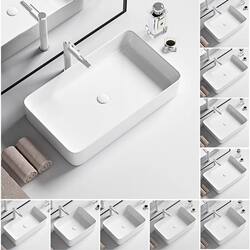 German Imported Thin-Edge Countertop Basin, Splash-Proof, Large Size Washbasin, Household Ceramic Washbasin for Bathroom
