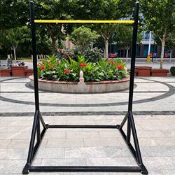 Indoor and Outdoor Multi-Functional Single and Double Bar Station with Square Base, Movable and Height-Adjustable for Pull-Ups, Suitable for Home Fitness