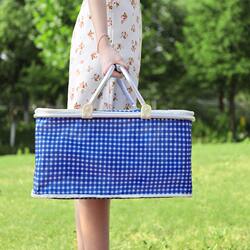 Thickened Picnic Basket Camping Supplies Spring Outing Picnic Supplies Insulated Portable Basket Picnic Basket Foldable