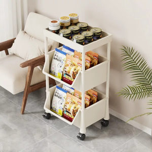 
Pet supplies storage trolley, high-looking multi-layer cat food, dog food cans, toy storage rack, cat food storage rack