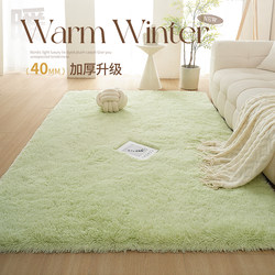 Carpet for Bedroom 2025 New Model Bedside Rug Blanket Light Luxury High-End Room Sofa Long-Haired Green Carpet Thickened