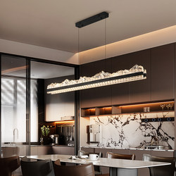 2026 New Restaurant Linear Light Italian Minimalist Modern Simple Chandelier Light Luxury High-End Zhongshan Lighting Fixtures
