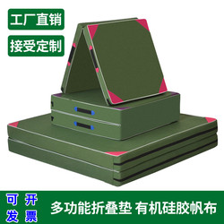 Folding Canvas Student Sit-Up Exercise Mat for Middle School Entrance Exam, Somersault Sponge Skills Training, Children's Auxiliary Mat
