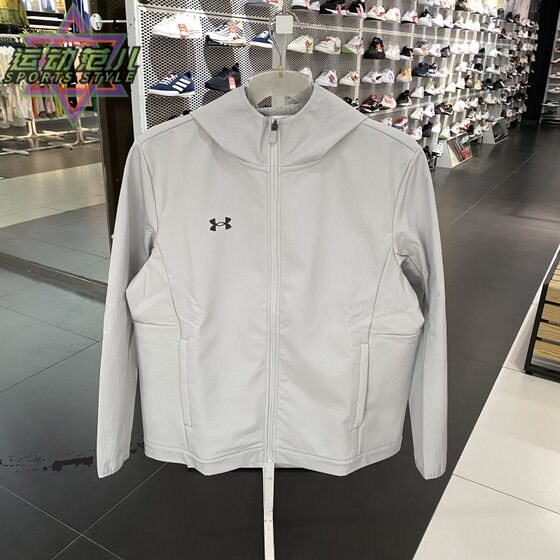 
Spring new authentic UA Under Armor windproof and warm fleece hooded men's and women's team sports and leisure woven jackets
