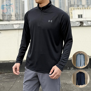 
Spot UA Under Armour Men's 1/4 Stand Collar Zipper Spring and Summer Quick Dryer Thin Long Sleeve T-shirt Jacket 1375435