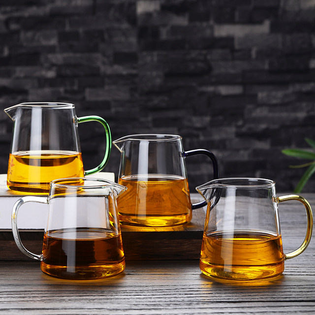 Lead-free fair cup glass heat-resistant glass tea set kungfu thickened ...