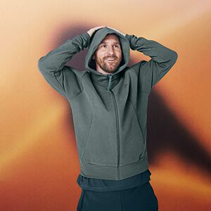 
Adidas sports casual men's series black label uniform skin-friendly soft, light and warm hooded jacket