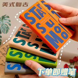 A7 Mini Notebook, Small Portable Pocket-Sized Notepad, American Retro Style Planner, Student Diary, Record Book, Study Supplies, Stationery, Lined, Casual Notes, Cute