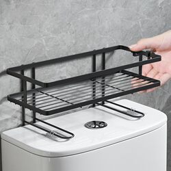 No Punching Bathroom Toilet Seat Upper Storage Rack Bathroom Wall-Mounted Shelf Toilet Toilet Storage Artifact