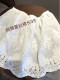 Large size design sense layered anti-exposure lace butt curtain for women in autumn and winter new fat mm high waist slim white A-line skirt
