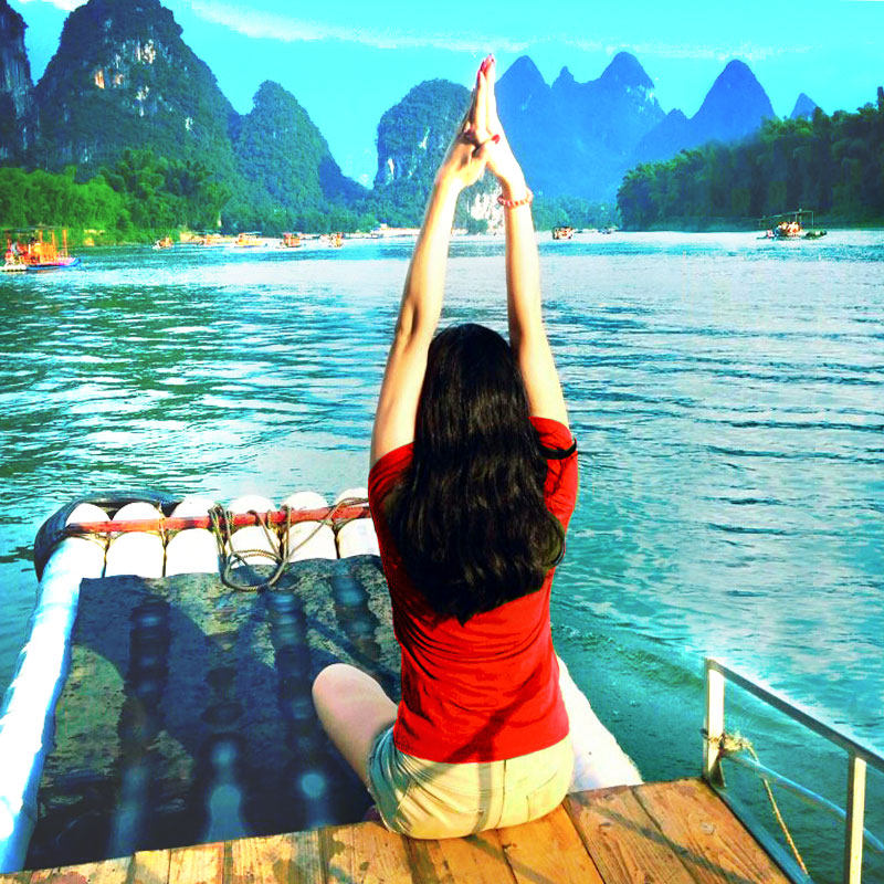 阳朔漓江三星船遇龙河竹筏漂流银子岩纯玩一日游桂林旅游可选小团