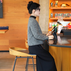 
New high-end wool jacket for spring 2025 short round neck coat for women with small temperament wool double-sided wool