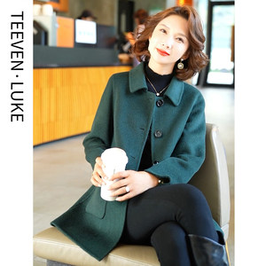 
2025 autumn and winter new style middle-aged Korean style mom temperament slim slim woolen coat double-sided woolen coat for women