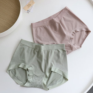 Seedner seamless Modal's comfortable marks, simple hip, high elastic high size, middle waist fat lady pants red