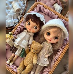 Vintage Antique Tray｜Doll Box｜Basket｜Screen｜Retro Antique Feel｜Blythe Photo Props