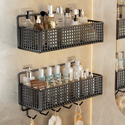 Bathroom Shelf Dormitory Wall-Mounted Toilet Storage Rack Washbasin Shelf No-Drill Bathroom Storage Rack