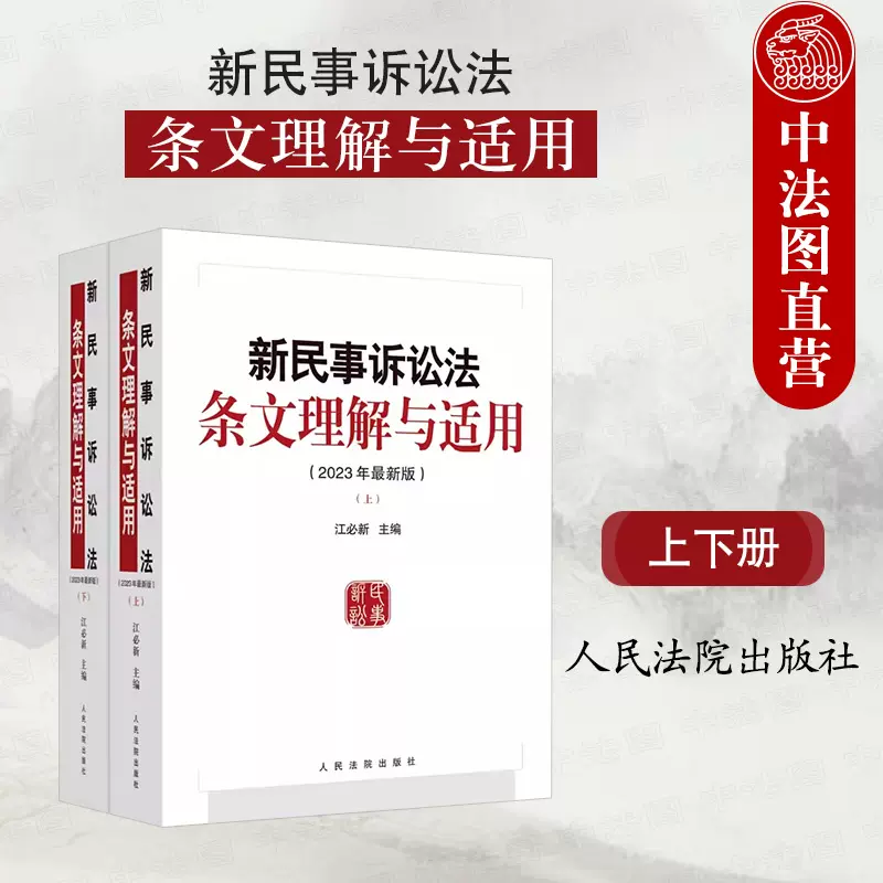 正版2023新版新民事訴訟法條文理解與適用上下冊江必新新民事訴訟法逐條 