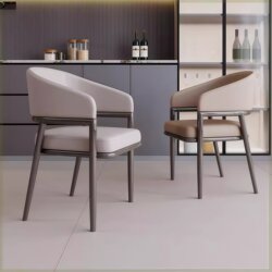 Italian-Style Dining Chair for Living Room, Home Use, Light Luxury, High-End Feel, 2025 Tea Table Chair, Master Chair, Backrest Stool, Hotel Chair