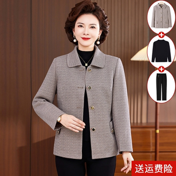 Mom's spring and autumn fashionable jacket versatile collar
