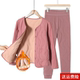 Autumn and winter warm clothing for middle-aged and elderly women, winter mother's clothing, velvet thickened bottoming shirt, elderly thermal underwear set