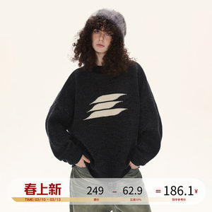
LOSTCTRL original design trendy brand logo sweater men and women autumn and winter lazy style loose knitted sweater jacket sweater