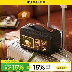 Meishida Vintage-Style Cosmetic Bag for Women, Large Capacity, Portable for Travel, 2026 New Model, High-End Storage with Separate Compartments for Toiletries