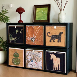 Meishida Vintage-Style Storage Basket Grid Cabinet Storage Box, Alternative to Kalek Storage Box, Clothes and Toy Organizer Box