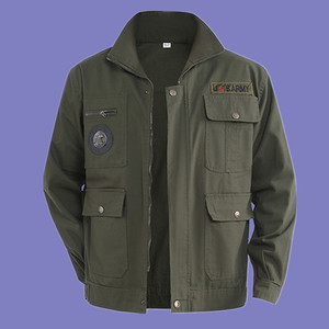 Jacket pure cotton spring autumn work clothes Top, men's electrical workers wear wear -resistant labor insurance auto repair factory clothes welding workwear