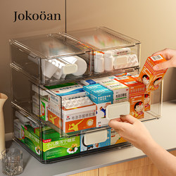 Medicine Box for Home Use, Emergency Medicine Storage Box, Transparent Dust-Proof and Moisture-Proof Drawer-Type Multi-Layer Medicine Box