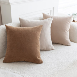 Cream Chenille Pillowcase, Light Luxury, Thickened, Ultra-Soft, Living Room Sofa Cushion, Square Large Cushion, Removable and Washable