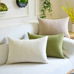 Super Soft Cream Chenille Rectangular Cushion for Living Room Sofa Headboard Matcha Green Pillow Simple Nordic Cushion