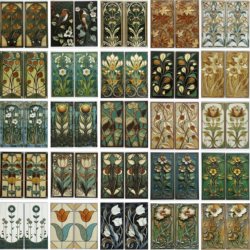 Medieval-Style Retro Enamel Tiles, Art Tiles, Handmade Tiles, Waistline Tiles 150X300, French-Style Bathroom Tiles