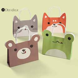 Handbag Gift Bag, Kraft Paper Bag, Packaging Bag, Birthday Gift Bag, Small Candy Snack Bag, Children's Day Kindergarten