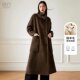 Late white autumn and winter fashion temperament thick jacket high-end solid color Korean single-breasted wool double-sided wool coat for women