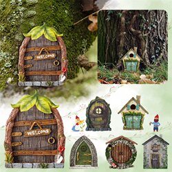 Garden Decorative Ornaments, Courtyard Wooden Tree Decorations, Wooden Small Ornaments, ins Fairy Tale Healing Home Decor