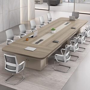 
Conference table, long table, simple modern rectangular conference room office furniture, large and small conference negotiation table and chair combination