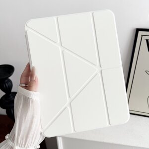 
Suitable for ipad protective case iPad Pro 2025 new air7/6/5 tablet 11th generation 10/9 protective cover white y-fold with pen slot Apple mini7 anti-bending 10.2 inch 10.9 red 8 light and thin