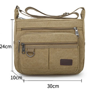 Canvas bag shoulder -shoulder bag Men's bag oblique cross -shoulder bag men's bag Multi -compartment small shoulder bag backpack