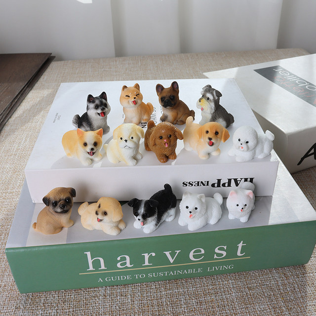 Cute mini puppy ornaments micro-landscape gardening car cake accessories diy doll accessories gifts