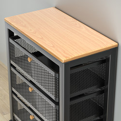 Kitchen Basket Storage Rack, Household Mobile Floor-Standing Multi-Layer Fruit and Vegetable Storage Basket, Multi-Functional Microwave Oven Rack