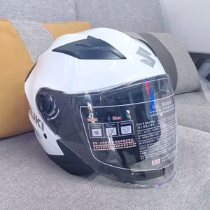Applicable to light riding Suzuki Motorcycle 3C certification A tab can be disassembled and fog single lens, four seasons 3/4 and half helmet
