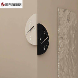 Corner Clock Ins Light Luxury Style Double-Sided Corner Wall Clock Two-Sided Dual-Color Corner Clock Smart Lighting Personalized Design