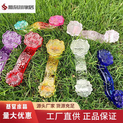 Colorful Crystal Ruyi Glass Ornament, Auspicious and Wish-Fulfilling, Office and Home Decoration Ornament, Attracts Wealth and Prosperity, Opening Ceremony Gift